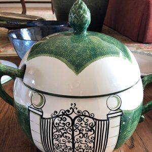 DERUTA ITALIAN CERAMIC TUREEN LADLE ADELE MITCHELL